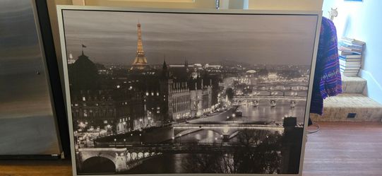 Paris landscape lathe framed photo