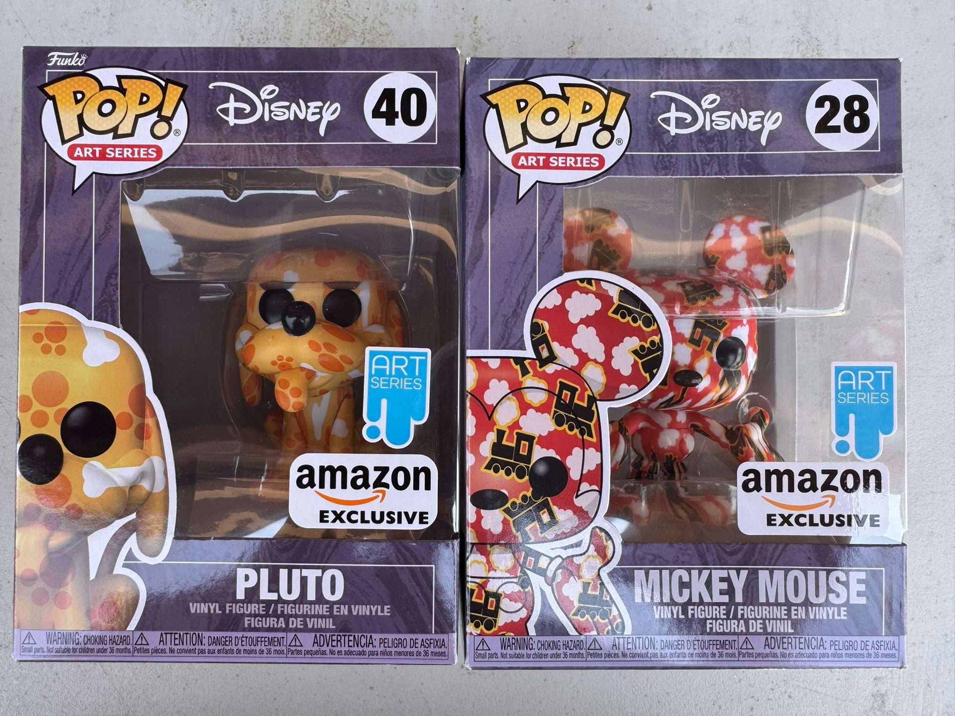 Disney Art Series Pluto & Mickey Mouse Funko Pops