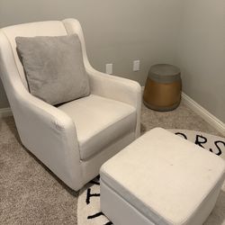 Glider and storage ottoman