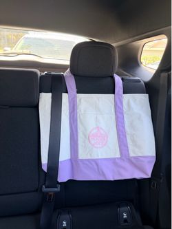 Purple tote bag