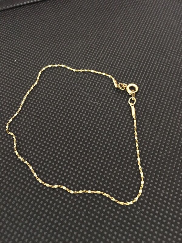 9 inch gold toned bracelet