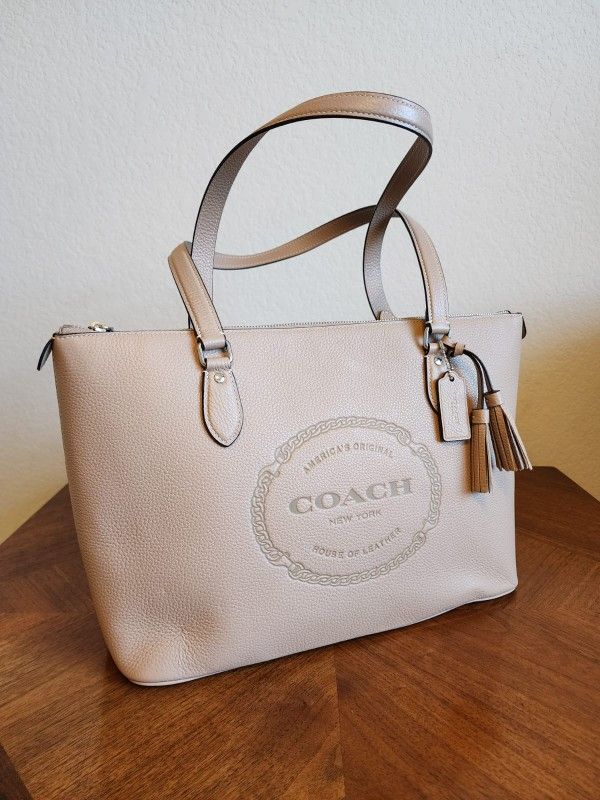 Coach Cream Tote Shoulder Bag