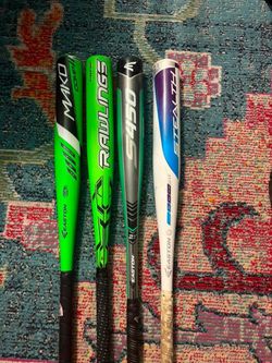 4 baseball bats. Little used in excellent condition, made of aluminum, size 29/27/30/26 INCH. I DO NOT SELL THEM SEPARATELY AND THE SELLING PRICE IS A