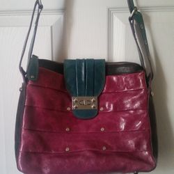 Multi Colored Leather Handbag