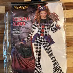 🎃 Carnival Clown Halloween Costume – Child XL (14–16)