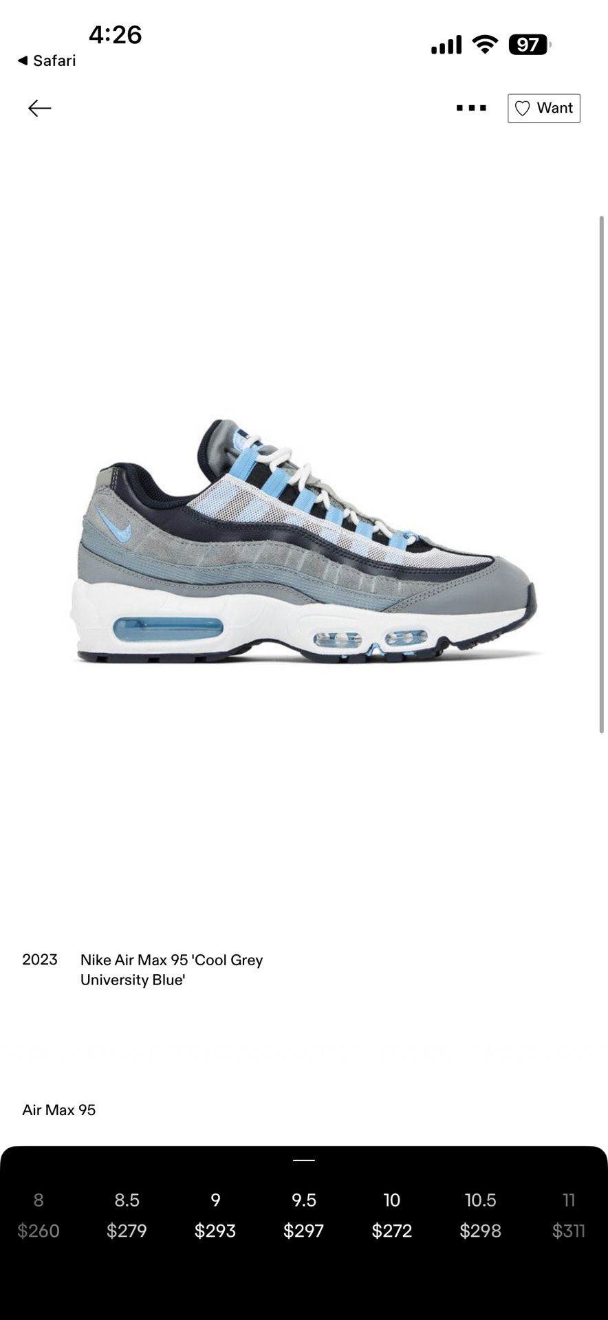 Nike Air max 95 Cool Grey