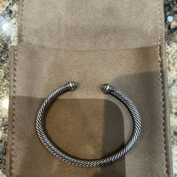 David Yurman Cable Flex® Bracelet in Sterling Silver with 14K Yellow Gold, 4mm