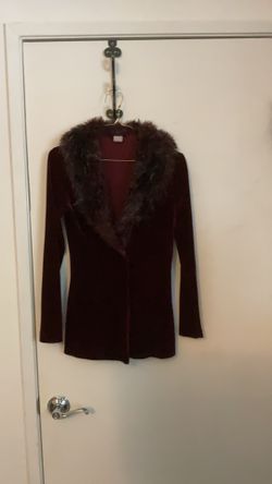 Burgundy Velvet Jacket