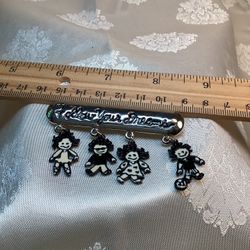 Vintage Tribal Dancing Man Silver Tone Earrings 
