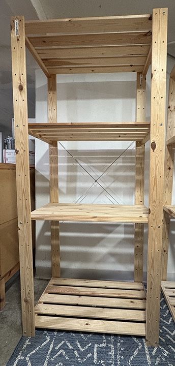 Two Pine Shelving Units - IKEA Ivar