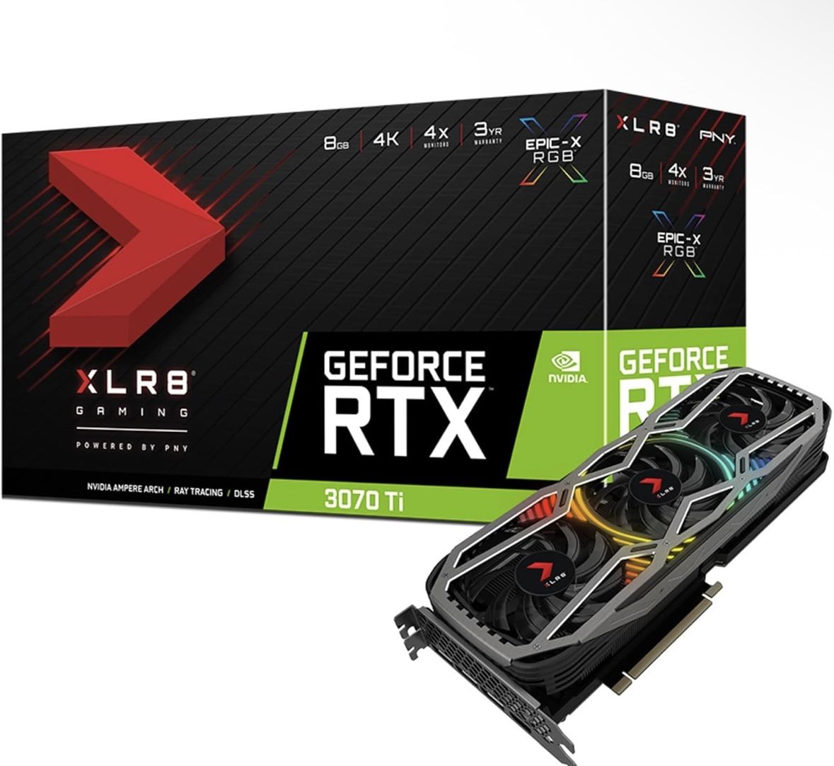PNY GeForce RTX 3070 Ti 8GB XLR8 Gaming UPRISINGT EPIC-X RGBâ„¢ Triple Fan
