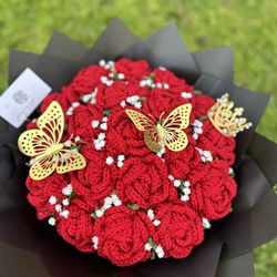 Crochet rose bouquet 