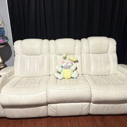 White Recliner Sofa