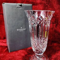 Waterford Crystal Vase Balmoral Large 12” Cut Glass Flower Centerpiece With Box