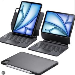 ESR iPad Air 11 Inch, Keyboard Case Trackpad, Magnetic Detachable Keyboard with Backlit Keys Stand
