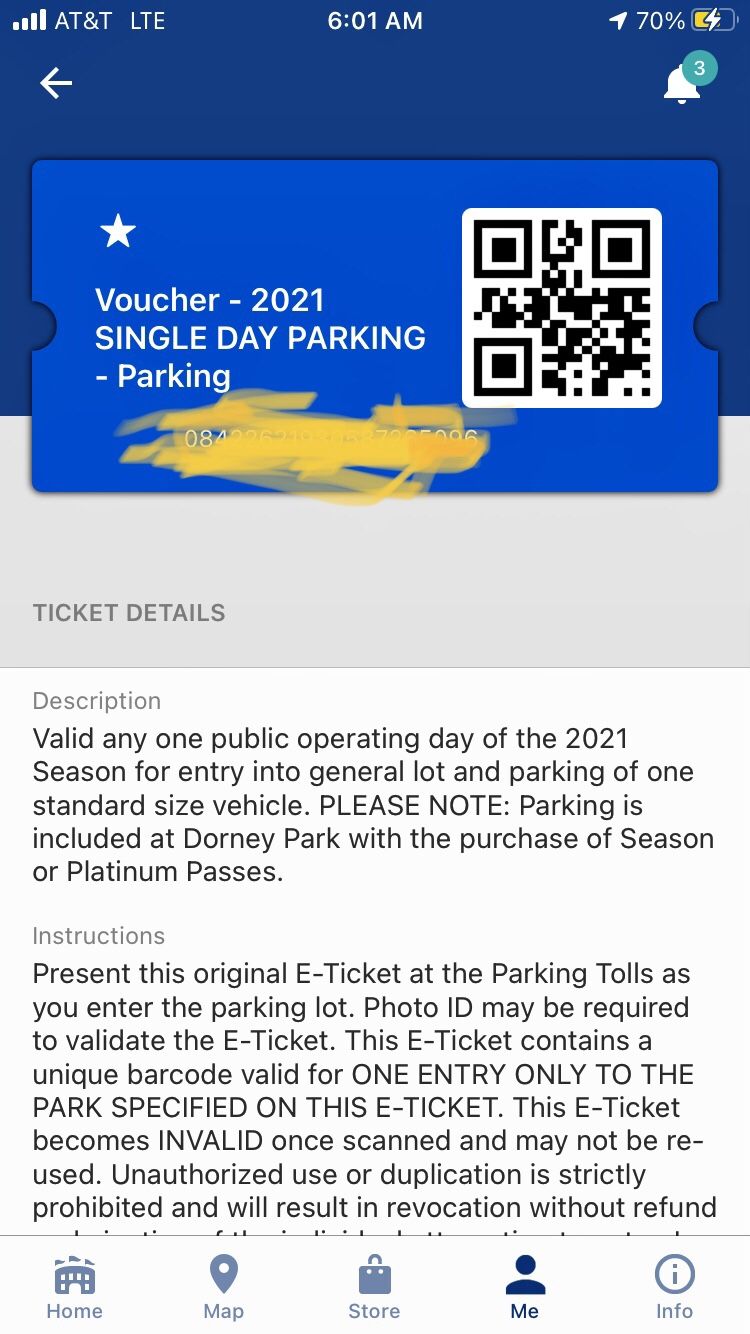 Dorney Park Parking E Ticket