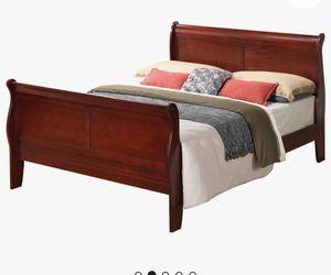 Free delivery Queen size  Cherry Wood Sleigh Bed Frame