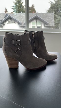 New Cole Haan Gray Suede Booties, Size 10