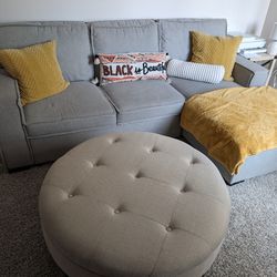 94" Sleeper Sectional With Storage Chaise