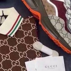 Gucci Sets One Pair Shoes One Shirt 