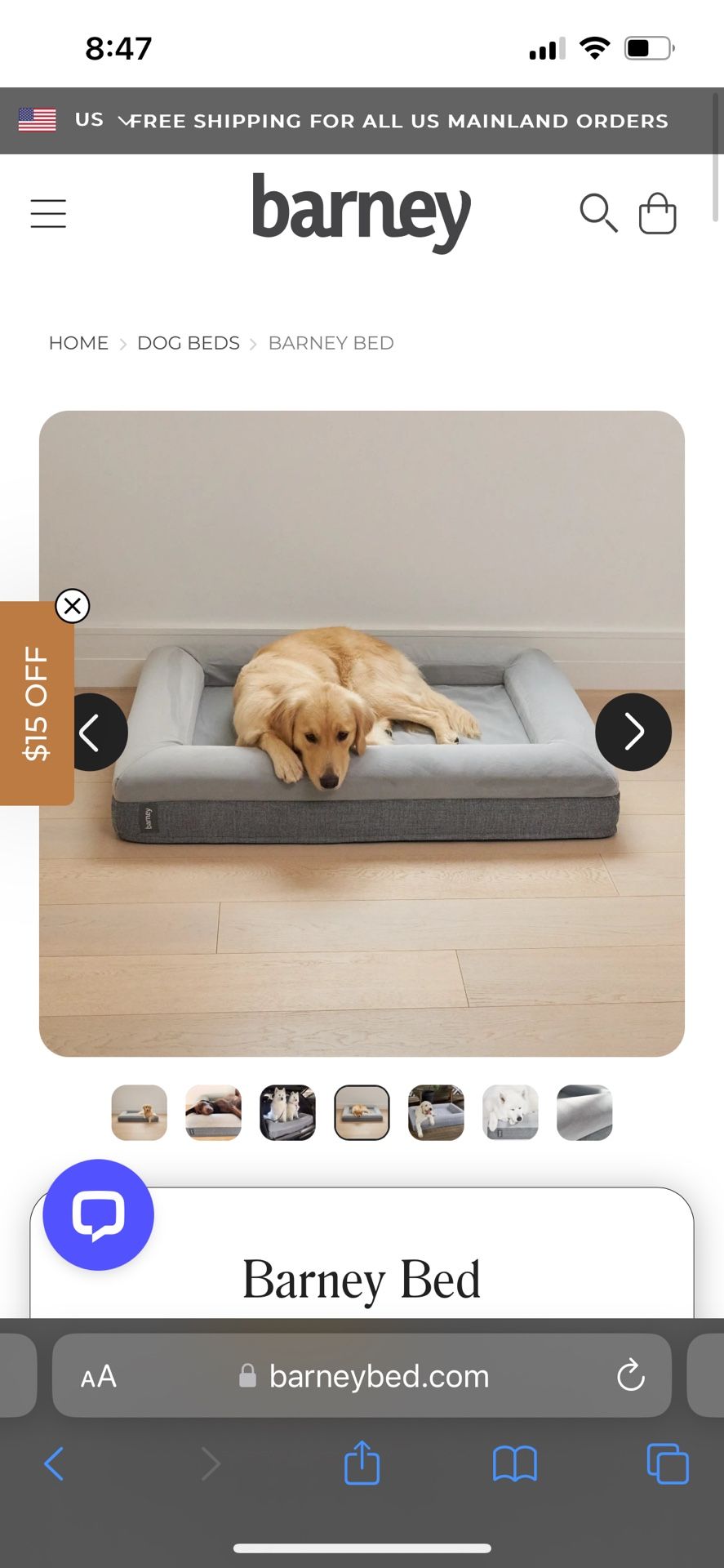 Barney Dog Bed- Size L 