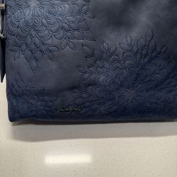 Desigual Blue Embroidery Flowers