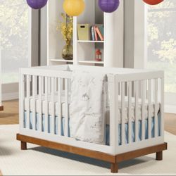 Mid-Century Style Crib + IKEA Changing Table + Exersaucer Baby Bouncer