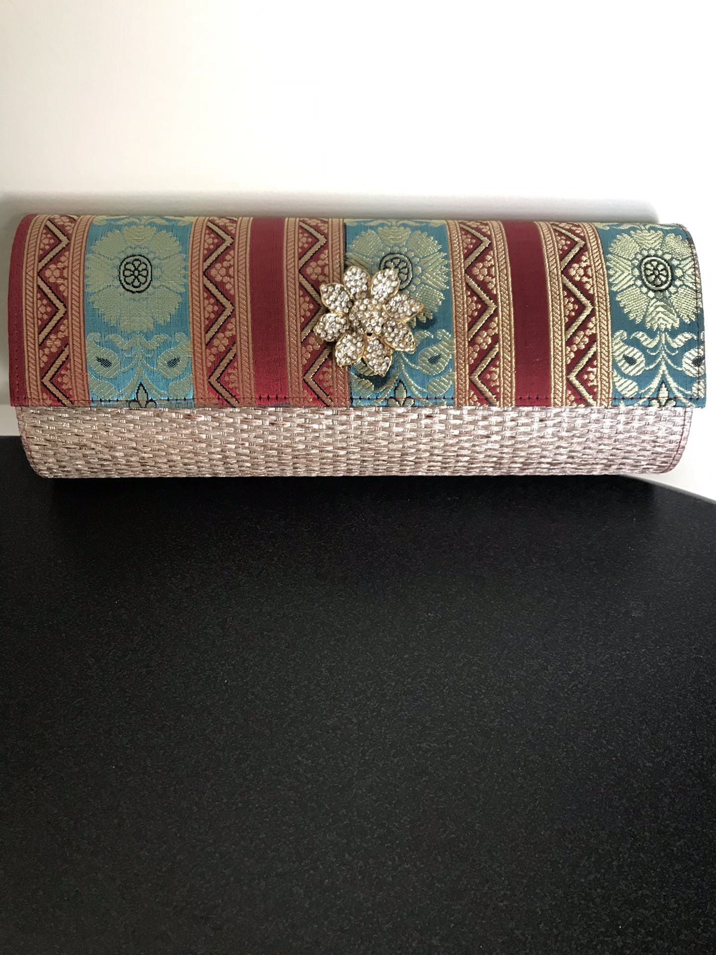 Beautiful ethnic hand-stitched clutch bag