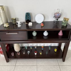 Dark Wood Console Table