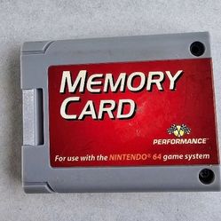Performance Memory Card Memory Card for Nintendo 64 N64 Game Console Tested