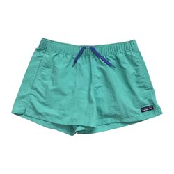 Patagonia Barely Baggies Shorts Womens Small S Aqua Outdoors Swim Nylon Unlined