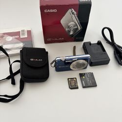 Casio EXILIM EX-S10 Digital Camera - Blue Tested 