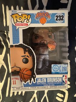 Funko Pop Jalen Brunson 232 White Association Edition Jersey NBA New York Knicks