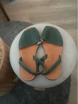 Title:  Unused Men's MIBO Spanish Avarcas Sandals (Menorquinas) - Green - Size EU 46 / US 12