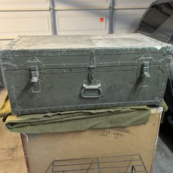 Old army footlocker