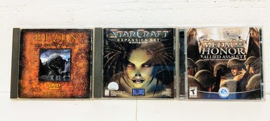3 PC Games Riven\Starcraft\Medal of Honor