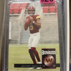 Jayden Daniels Retro Rookie RC 2024 Donruss Card #22 Washington Commanders