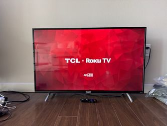 TCL 43” 4K HDR TV w/ Roku TV