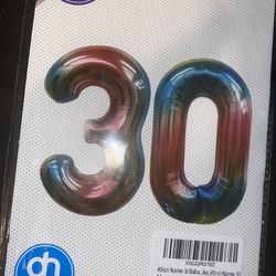 #30 Balloon Multicolored 40inches Big