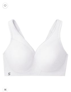 50DD SPORT BRA Glamorise MagicLift Seamless Sports Wirefree Bra 1006 (Women's & Women's Plus) A cushioned band lifts, shapes, and supports without a w