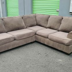 Grey Two Piece Sectional Couch  Delivery Available 