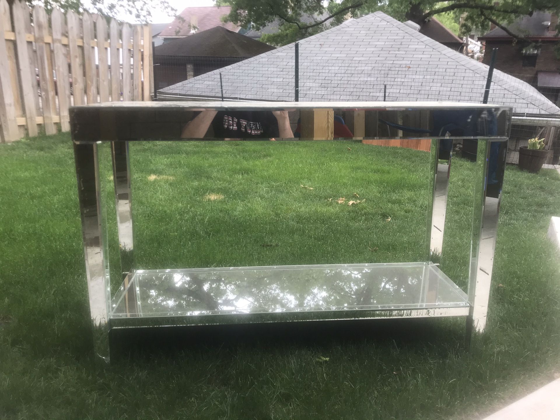 Glass Mirror Table