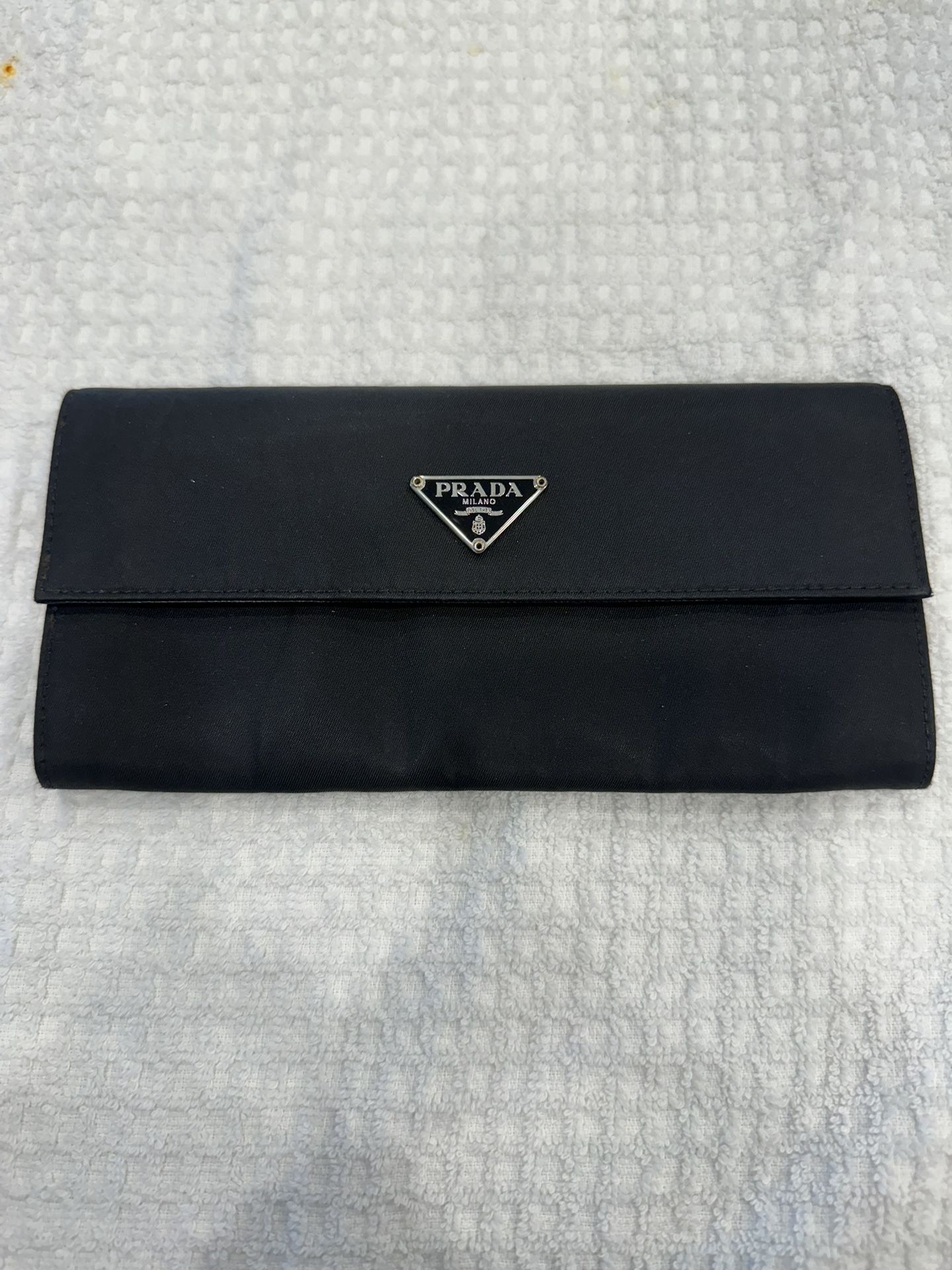 Black Prada Nylon Wallet