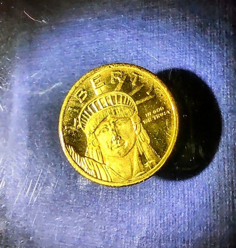 Lady Liberty Round 1/10 oz .9999+ Pure Gold Coin