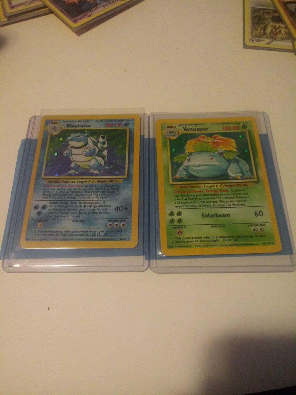 Blastoise and venusaur pokemon cards base set