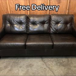 Leather Couch - Free Delivery 