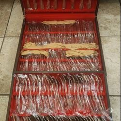 Vintage James Quality Jewelers Bangkok Thailand Nickel Bronze Flatware 144 Piece Set - NEW