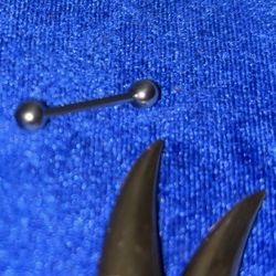 14k White Gold Tongue Ring