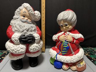 Hand Painted Mr. & Mrs. Clause.