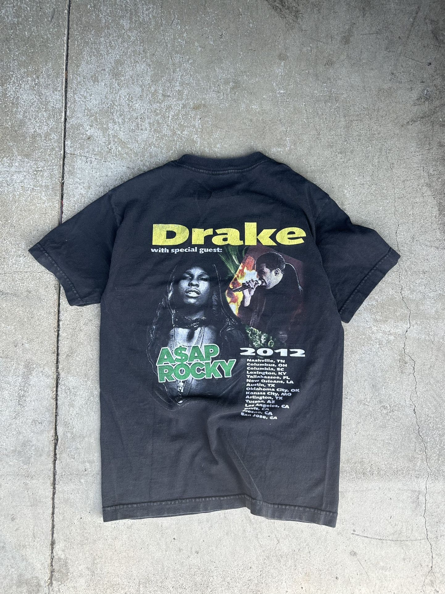 Drake Club Paradise Tour Shirt 2012 ASAP Rocky Rap Hip Hop Tee Men’s Size S